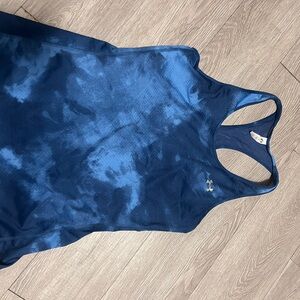 Under Armour Blue Tie-Dye Racerback Tank Top